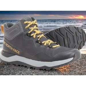 The North Face Mens 9.5 Gray Yellow FUTURELIGHT AT Mid Hiking Shoes Fast Ship